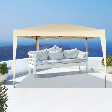 Gazebo Aktive 300 x 240 x 300 cm Acciaio Crema Plastica