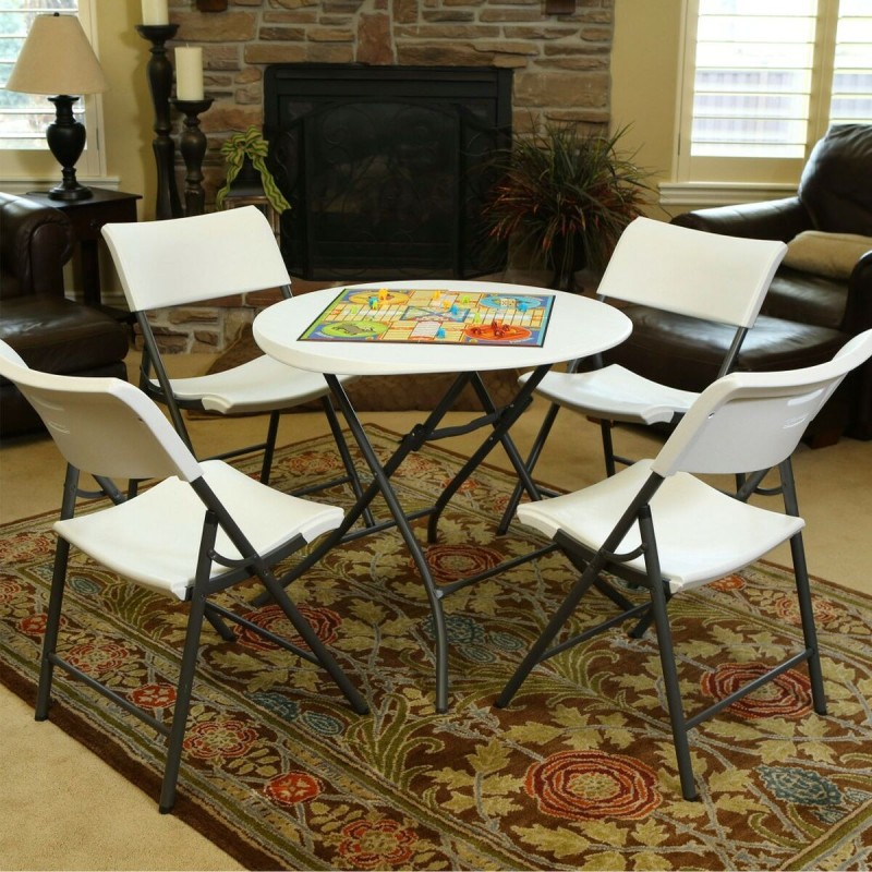 Lifetime Tavolo aggiuntivo Lifetime Bianco 83,5 x 73,5 x 83,5 cm Acciaio Plastica