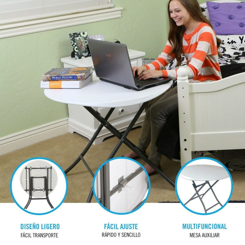 Lifetime Tavolo aggiuntivo Lifetime Bianco 83,5 x 73,5 x 83,5 cm Acciaio Plastica