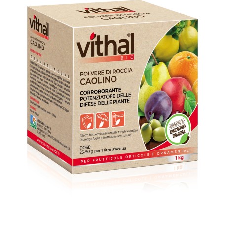 Vithal Bio Caolino Corroborante Per Frutticole, Orticole ed Ornamentali 1 kg