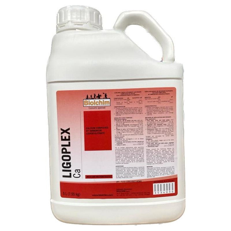 Biolchim LIGOPLEX Ca Ossido di Calcio 15% Marciume apicale Biolchim 5L Biolchim LIGOPLEX Ca Ossido di Calcio 15% Marciume apicale Biolchim 5L