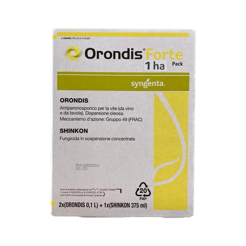 Syngenta Orondis Forte Pack Peronospora della Vite 1 ettaro Syngenta