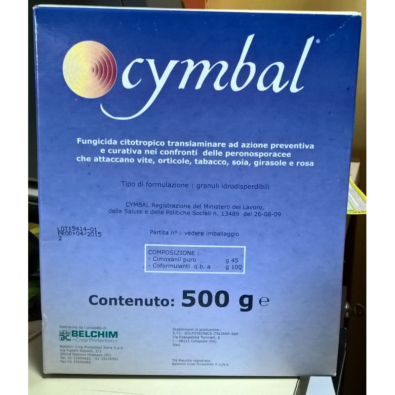 Certis Cymbal 45 wg Fungicida Peronospora Cimoxanil 500 gr