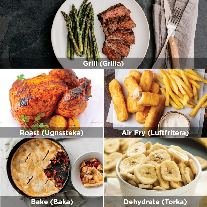 NINJA Barbecue Portatile NINJA AG351EU 5EN1 Metallo Acciaio inossidabile