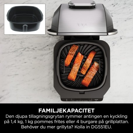 Barbecue Portatile NINJA AG351EU 5EN1 Metallo Acciaio inossidabile
