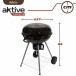 Aktive Roues de barbecue au charbon de bois Aktive Textilene 57 x 86 cm Noir
