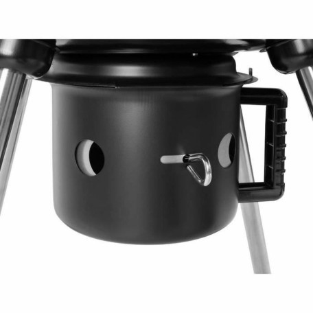 Barbecue à Charbon avec Couvercle et Roulettes Fieldmann FZG 1004 Noir Rond