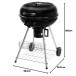 Fieldmann Barbecue a Carbone con Coperchio e Ruote Fieldmann FZG 1004 Nero Rotondo