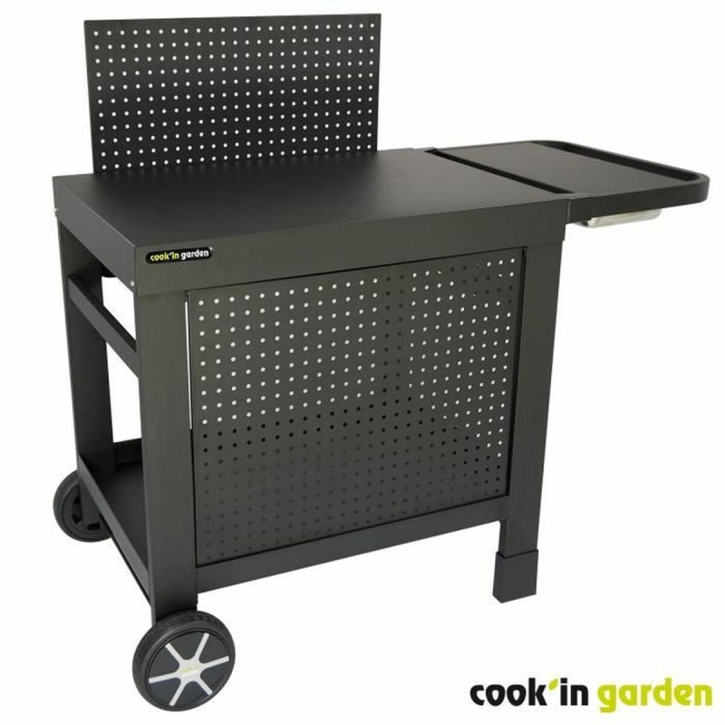 Cook'in Garden Tavolo da barbecue Cook'in Garden Reva 110 Premium Acciaio Giardino Nero 108 x 55 cm