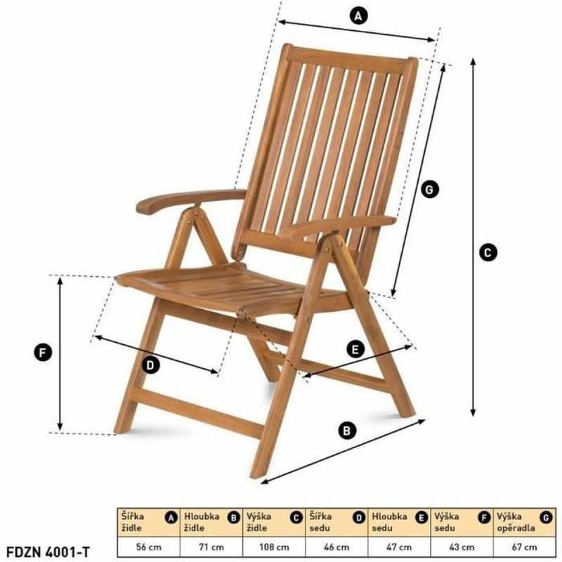 Fieldmann Chaise de jardin Fieldmann FDZN 4001-T