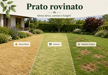 Prato rovinato: differenza tra stress idrico, carenze e malattie